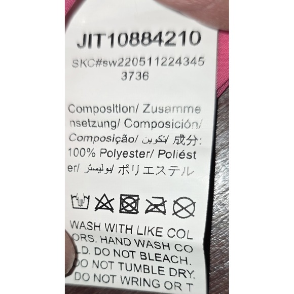 Shein Pink Swiss Polka Dots Sheer Lined Blouse Women's M Ruffles Romantic - Picture 4 of 8